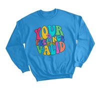 Felpa maglione donna Feelings Are Valid consapevolezza salute mentale ansia #MHA