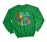 Felpa maglione donna Feelings Are Valid consapevolezza salute mentale ansia #MHA