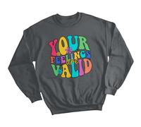Felpa maglione donna Feelings Are Valid consapevolezza salute mentale ansia #MHA