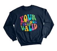 Felpa maglione donna Feelings Are Valid consapevolezza salute mentale ansia #MHA