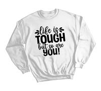 Felpa maglione donna Life Is Tough consapevolezza della salute mentale...