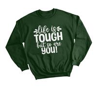 Felpa maglione donna Life Is Tough consapevolezza della salute mentale...