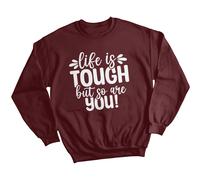 Felpa maglione donna Life Is Tough consapevolezza della salute mentale...