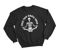 Felpa maglione donna meditazione scheletro consapevolezza salute mentale...