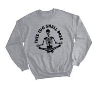 Felpa maglione donna meditazione scheletro consapevolezza salute mentale...