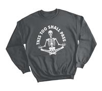 Felpa maglione donna meditazione scheletro consapevolezza salute mentale...