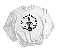 Felpa maglione donna meditazione scheletro consapevolezza salute mentale...