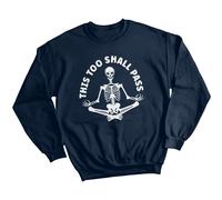 Felpa maglione donna meditazione scheletro consapevolezza salute mentale...