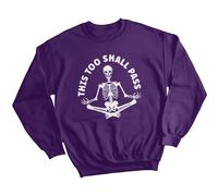 Felpa maglione donna meditazione scheletro consapevolezza salute mentale...