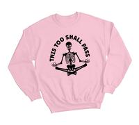 Felpa maglione donna meditazione scheletro consapevolezza salute mentale...