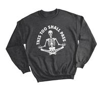 Felpa maglione donna meditazione scheletro consapevolezza salute mentale...