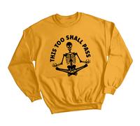 Felpa maglione donna meditazione scheletro consapevolezza salute mentale...