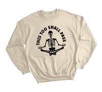 Felpa maglione donna meditazione scheletro consapevolezza salute mentale...