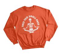 Felpa maglione donna meditazione scheletro consapevolezza salute mentale...