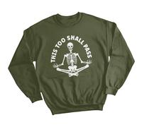 Felpa maglione donna meditazione scheletro consapevolezza salute mentale...