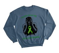 Felpa maglione donna nastro grafica consapevolezza salute mentale regalo...