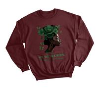 Felpa maglione donna verde floreale consapevolezza salute mentale regalo...