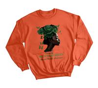 Felpa maglione donna verde floreale consapevolezza salute mentale regalo...