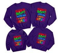 Felpa maglione Family Please Be Patient Autism Awareness Day Spectrum #AD