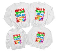 Felpa maglione Family Please Be Patient Autism Awareness Day Spectrum #AD