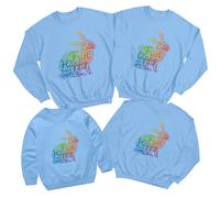 Felpa maglione Family Word Art Happy Easter vestito abbinato carino per le...