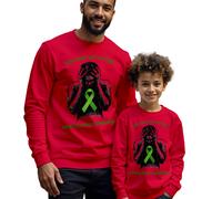 Felpa maglione uomo bambino nastro verde consapevolezza salute mentale...