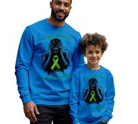 Felpa maglione uomo bambino nastro verde consapevolezza salute mentale...