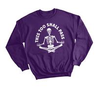 Felpa maglione uomo meditazione scheletro consapevolezza salute mentale...