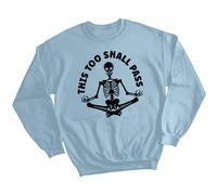 Felpa maglione uomo meditazione scheletro consapevolezza salute mentale...