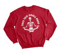 Felpa maglione uomo meditazione scheletro consapevolezza salute mentale...