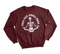 Felpa maglione uomo meditazione scheletro consapevolezza salute mentale...