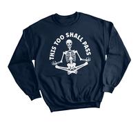 Felpa maglione uomo meditazione scheletro consapevolezza salute mentale...