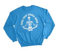 Felpa maglione uomo meditazione scheletro consapevolezza salute mentale...