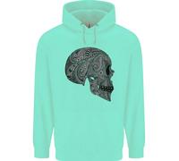 Felpa Mandala Skull Gothic Biker Motorbike Uomo