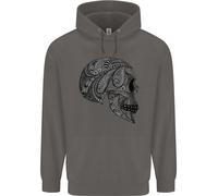 Felpa Mandala Skull Gothic Biker Motorbike Uomo