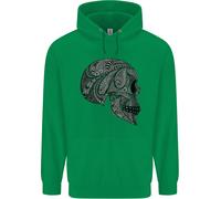 Felpa Mandala Skull Gothic Biker Motorbike Uomo