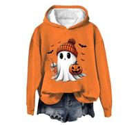 Felpa Manica Lunga Halloween da Donna Horror di Halloween Sweatshirt con Cappuccio Donna Ghost Goth Punk Felpe Vintage Horror da Halloween Taglie Forti Fantasia Gotico Divertente Specifico