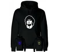 Felpa MARADONA volto pibe de oro napoli 10 uomo e bambino cappuccio argentina