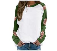 Felpa Maschile Felpa Casual da Donna in Pile e Spessa Stampa Rossa Toppe Scritte per Vestiti (Dark Green, L)
