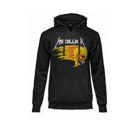FELPA METALLICA TESCHIO Con Cappuccio ORIGINALE Adulto/a Rock Music C/ ETICHETTA