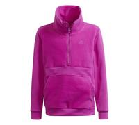 Felpa mezza zip in pile Adidas junior fucsia