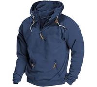 Felpa Mezza Zip Uomo Cotone Felpa Invernale Uomo con Cappuccio Maniche Lunghe Sportiva Hoodies Sweatshirt Pullover Tops Maglia Invernale da Lavoro Felpa con Tasche Tops Autunno Inverno Moda