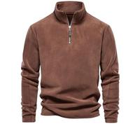 Felpa Mezza Zip Uomo Felpa in Pile Uomo a Maniche Lunghe Maglione Casual da Uomo Moda con Collo Alto Hoodies Sweatshirt Pullover Tops Confortevole E alla Moda per attività Sportive All'aperto