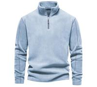 Felpa Mezza Zip Uomo in Pile a Maniche Lunghe - Maglione Casual Con Collo Alto - Hoodies Sweatshirt Pullover Tops Confortevole E Alla Moda per Attività Sportive All'aperto