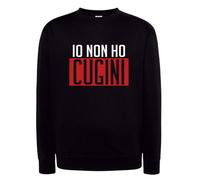 Felpa MILANISTA Nera con cappuccio o girocollo Io non ho Cugini derby di milano