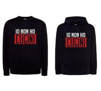 Felpa MILANISTA Nera con cappuccio o girocollo Io non ho Cugini derby di milano