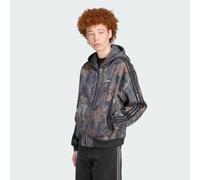 Felpa mimetica con cappuccio e zip integrale Black S