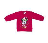 Felpa Minnie Topolino Rossa Neonato Disney Bambino Feste Maglione Caldo Cotone Felpato Natale Bimba Regalo Abbigliamento Girocollo Polsini Manica Lunga Outwear (Topolino, 9-12 Mesi)