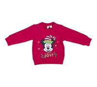 Felpa Minnie Topolino Rossa Neonato Disney Bambino Feste Maglione Caldo Cotone Felpato Natale Bimba Regalo Abbigliamento Girocollo Polsini Manica Lunga Outwear (Minnie, 6-9 Mesi)