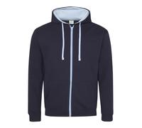 Felpa Misto Cotone AWDis CAPPUCCIO IN CONTRASTO zip UOMO